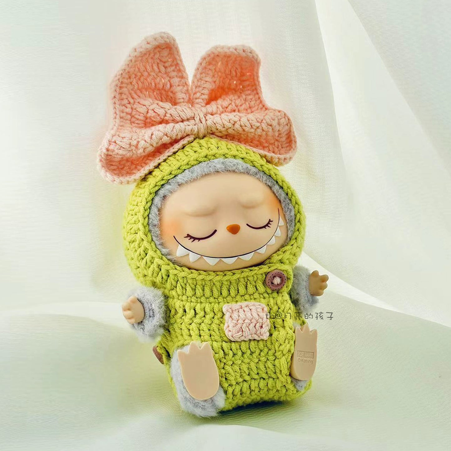 Hand-Crocheted Labubu Outfit - for 17cm Sitting Party Series 2 Vinyl Doll Clothes