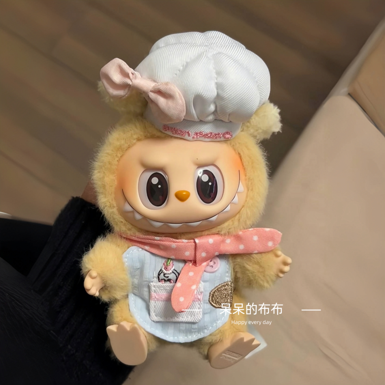 POP MART Labubu Doll Clothes - Cute Little Chef Outfit Set for Gen 1/2/3 15cm Figures (No Doll Included) | Cartoon Cook Costume