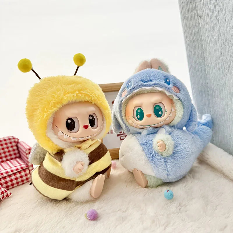 POP MART Labubu Doll Clothes Set - Animal Outfits for Gen 1/2/3 Blind Box Figures 17cm (No Doll Included) | Vinyl & Plush Keychain Costumes