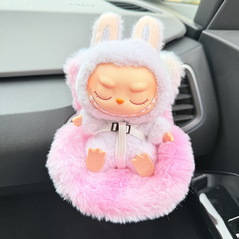 LABUBU Safety Seat | Charm Accessory for Car & Sofa | Aromatherapy Ornament Decor