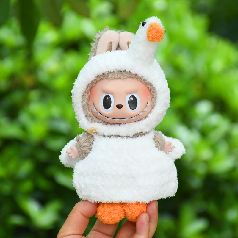 17cm Labubu Handmade 3D Bread Bear Set | Doll Clothes for Keychain Charms