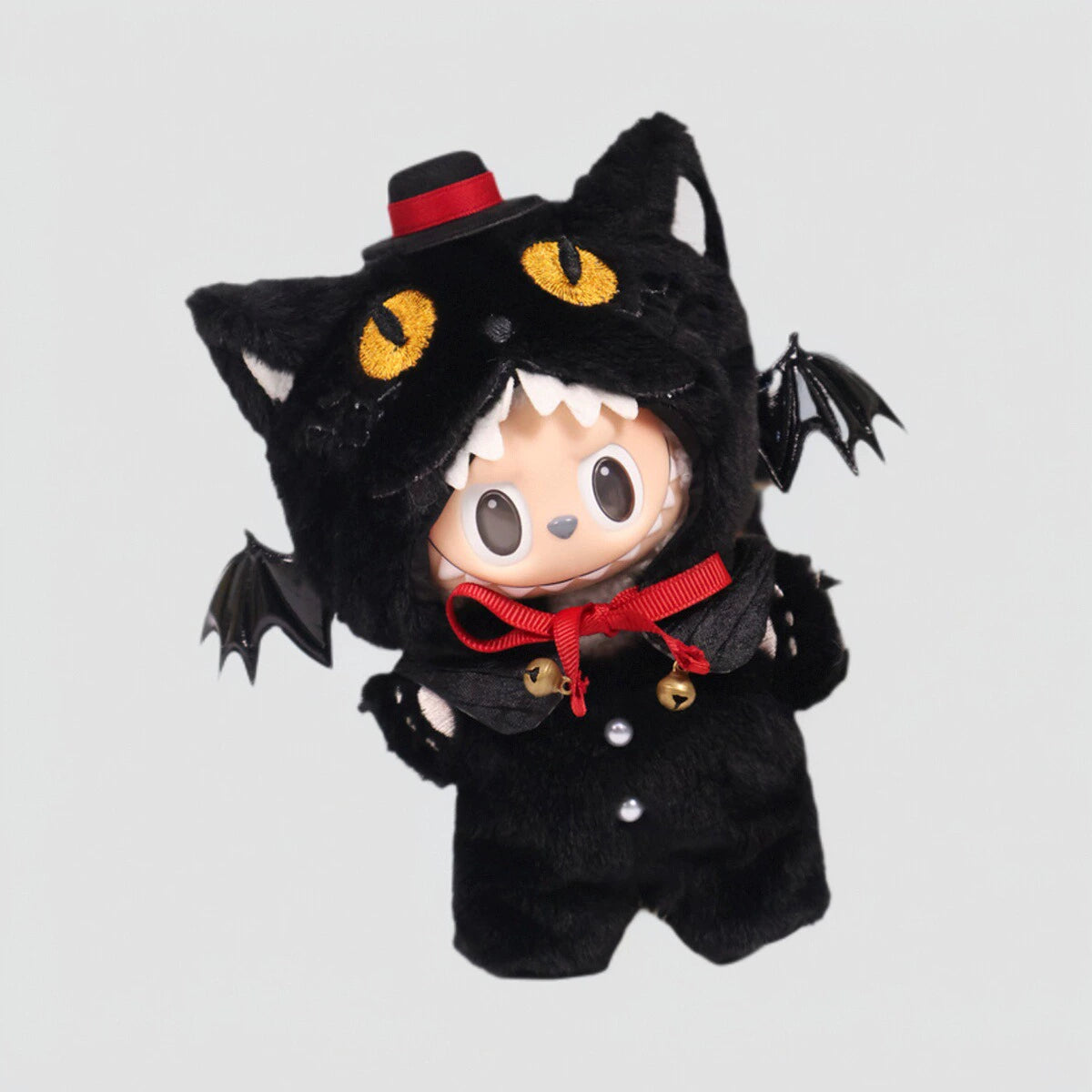 Labubu 1/2/3 Gen Halloween Witch & Black Cat Outfit Set - Cute Plush Clothes