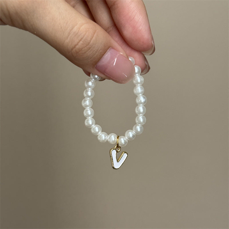 10.5cm Labubu 4th Gen Blind Box Mini Keychain Charms | 26-Letter Alphabet Pearl Necklace Accessory Set | Replacement Clothes Accessories for Collectible Vinyl/Plastic Dolls