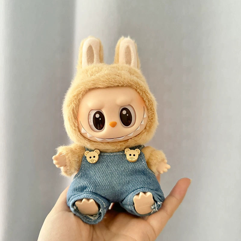 Labubu Blind Box Outfit - Vinyl Face Keychain Clothes for Sitting Party Doll