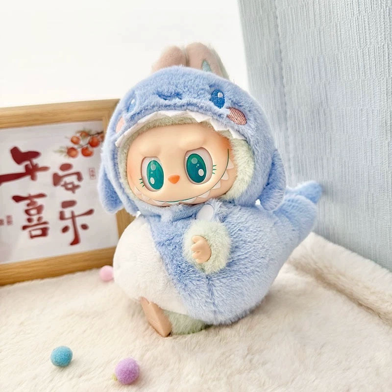Labubu Dinosaur Changeable Outfit - Vinyl Keychain Car Hanger Doll Clothes Birthday Gift
