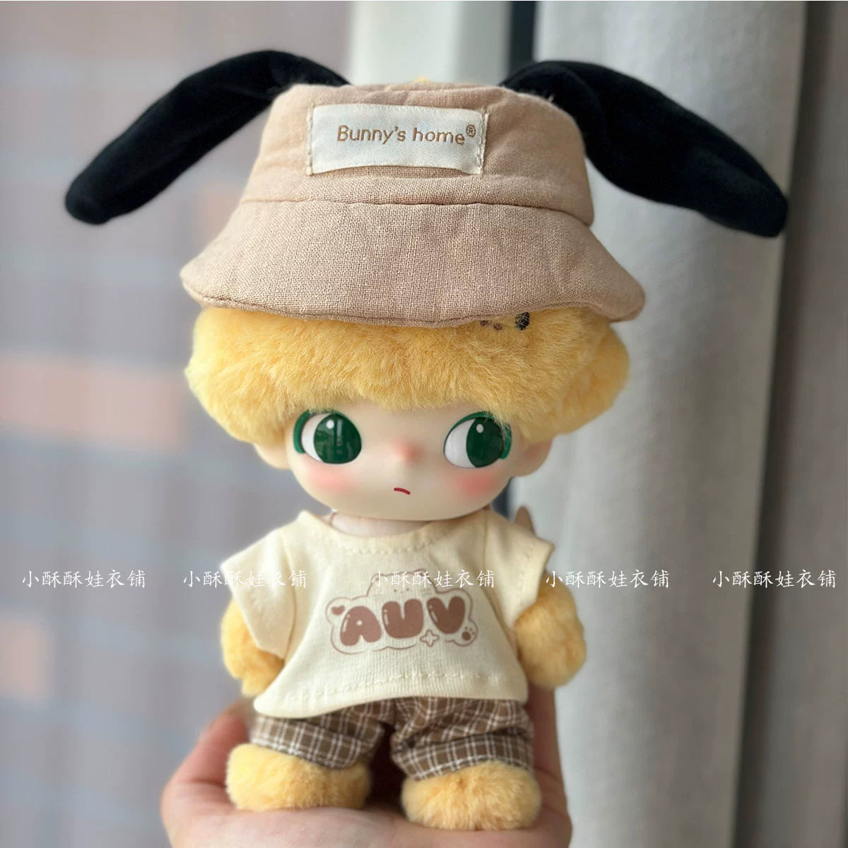 DIMOO x Disney Pluto Outfit - Blue Mouse Overalls + Gameboy Bag for 10cm Vinyl Dolls