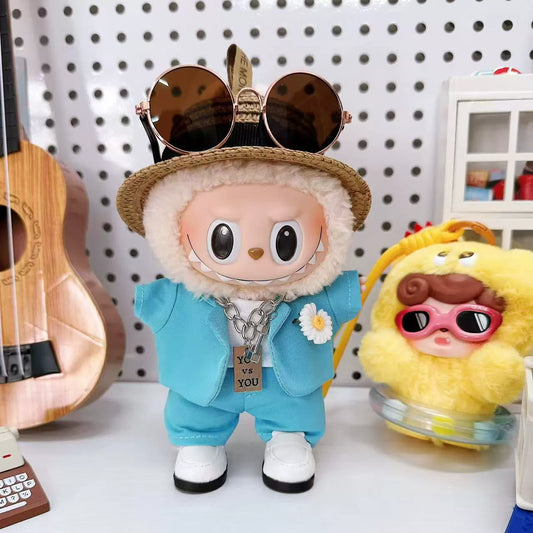 Pop Mart Labubu x G-Dragon 17cm Mint Green Tailored Suit | Concert Replica Outfit for Vinyl Dolls (Doll Not Included)