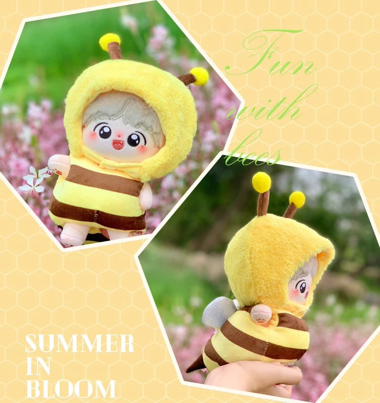 17cm Labubu Macaron Bee Outfit Set for Vinyl Figure 1st/2nd/3rd Gen Keychain Doll