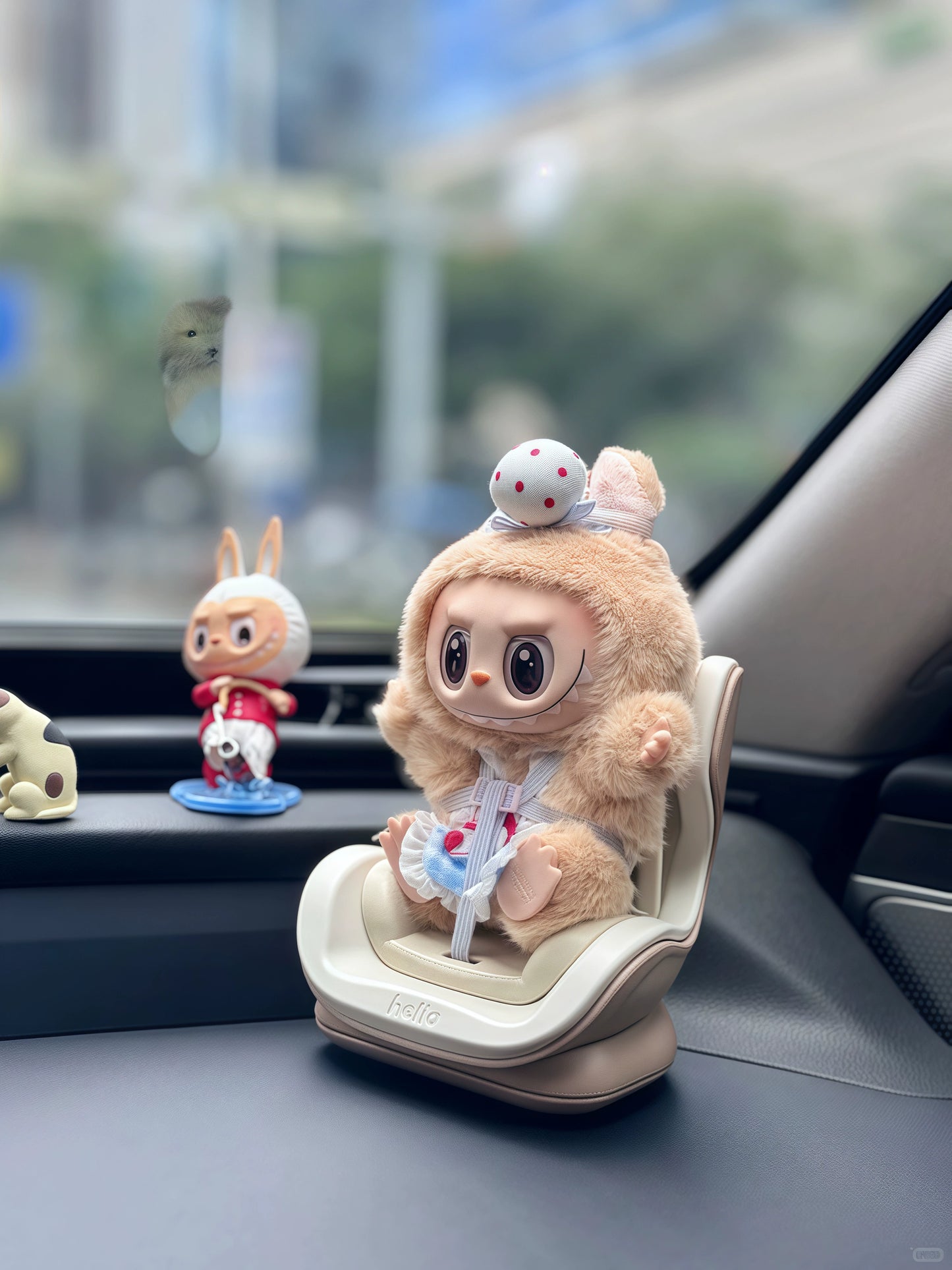 Labubu Sitting Party Car Vent Clip - Series 1/2/3 Air Freshener Decor for Vehicle