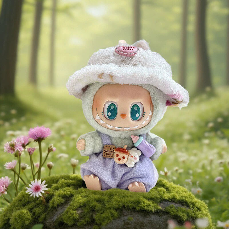 Labubu Sitting Party Handmade Outfit - Macaron Spring Set for Series 1/2 Vinyl Doll