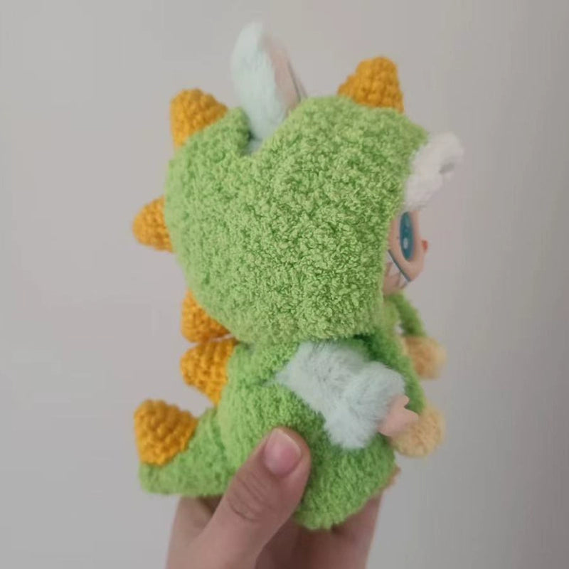 POP MART Labubu 17cm Doll Clothes - Cute Dinosaur Outfit for Gen 1/2/3 Vinyl Figures (No Doll Included) | Keychain-Compatible
