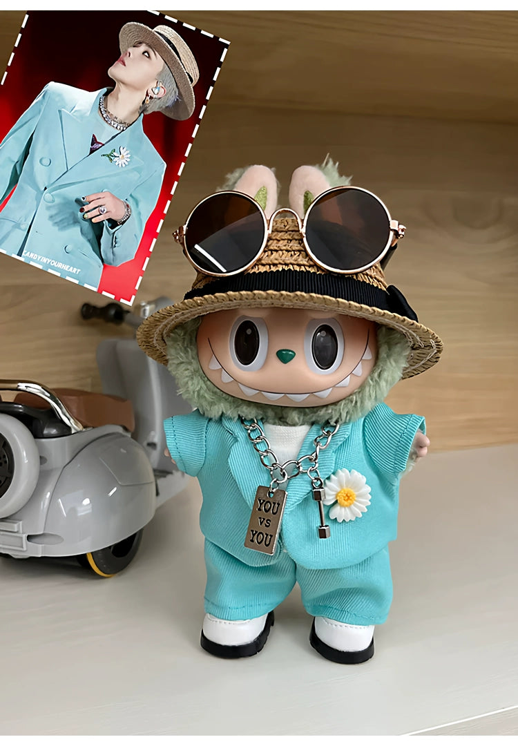Labubu x G-Dragon GD Concert Replica Outfit Set | Fits 17cm Gen 1-3 Vinyl Dolls