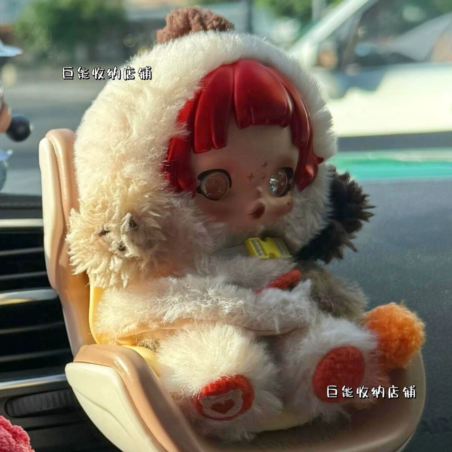 POP MART Labubu Car Seat Hanger - Sofa Style Display Holder for Vehicle Decor & Storage