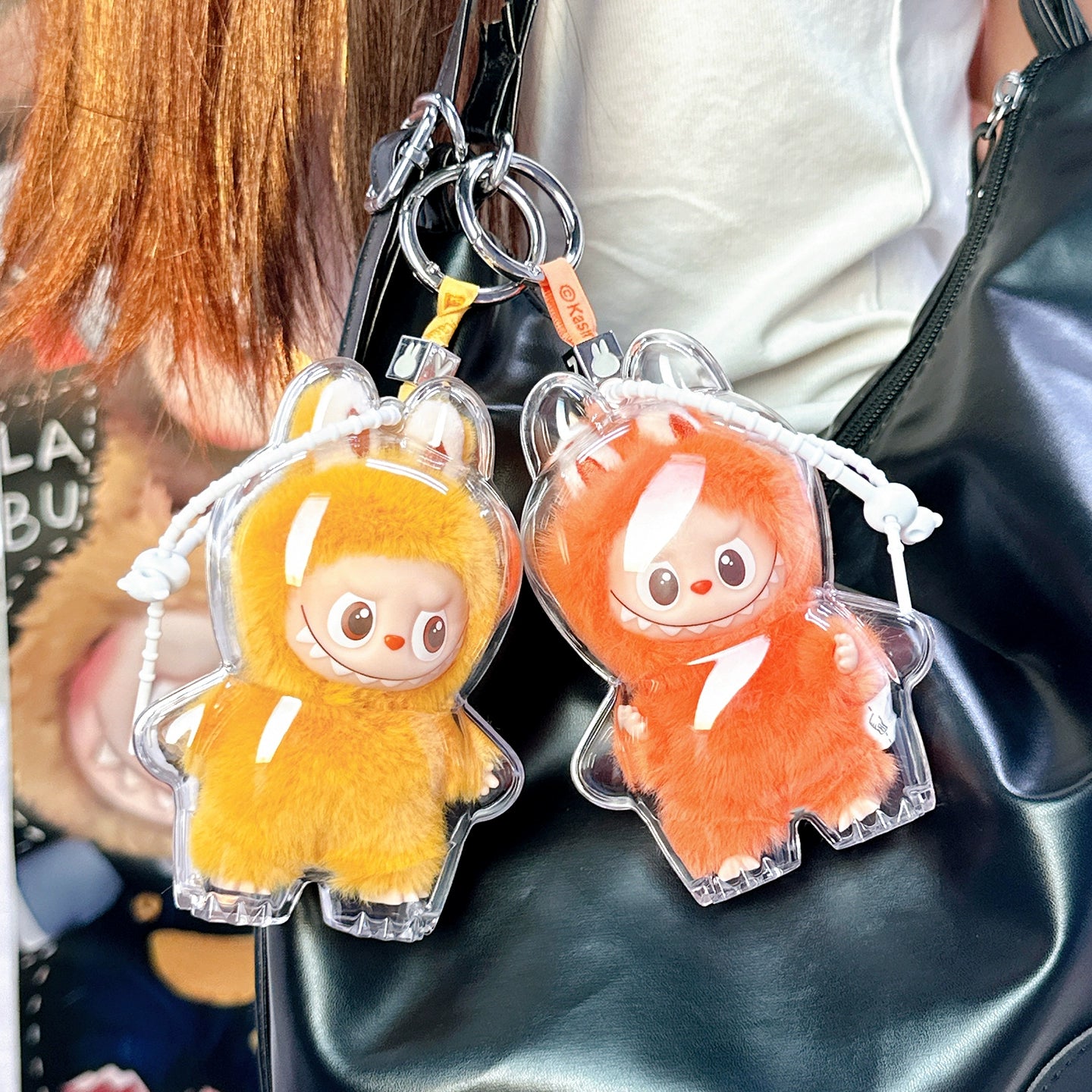 10.5cm Labubu 4th Gen Heart Code Collection Clear Acrylic Protective Case | Hard Shell Dust-Proof Collectible Carrier for Mini Keychain Charms