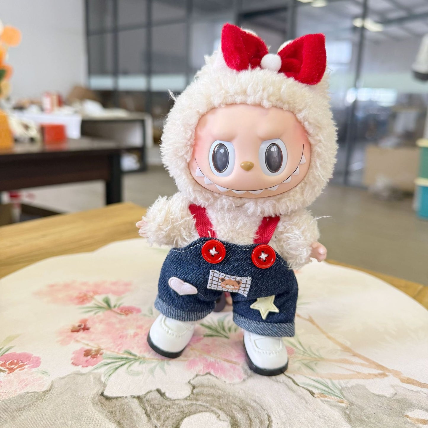 Labubu Outfit Set - Bear Overalls Clothes for Series 1/2 Blind Box Doll Change Costume