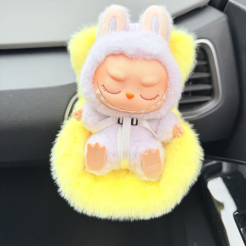 LABUBU Safety Seat | Charm Accessory for Car & Sofa | Aromatherapy Ornament Decor