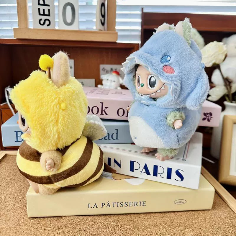 Dinosaur/Bee/Shark 3D Outfit for Labubu Plush Dolls - Cotton Doll Clothes