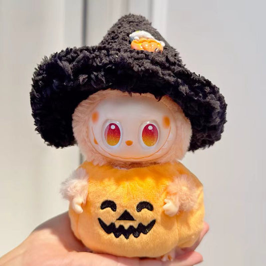 Labubu Halloween Pumpkin Devil Outfit - Party Costume for Series 1/2/3 Vinyl Doll
