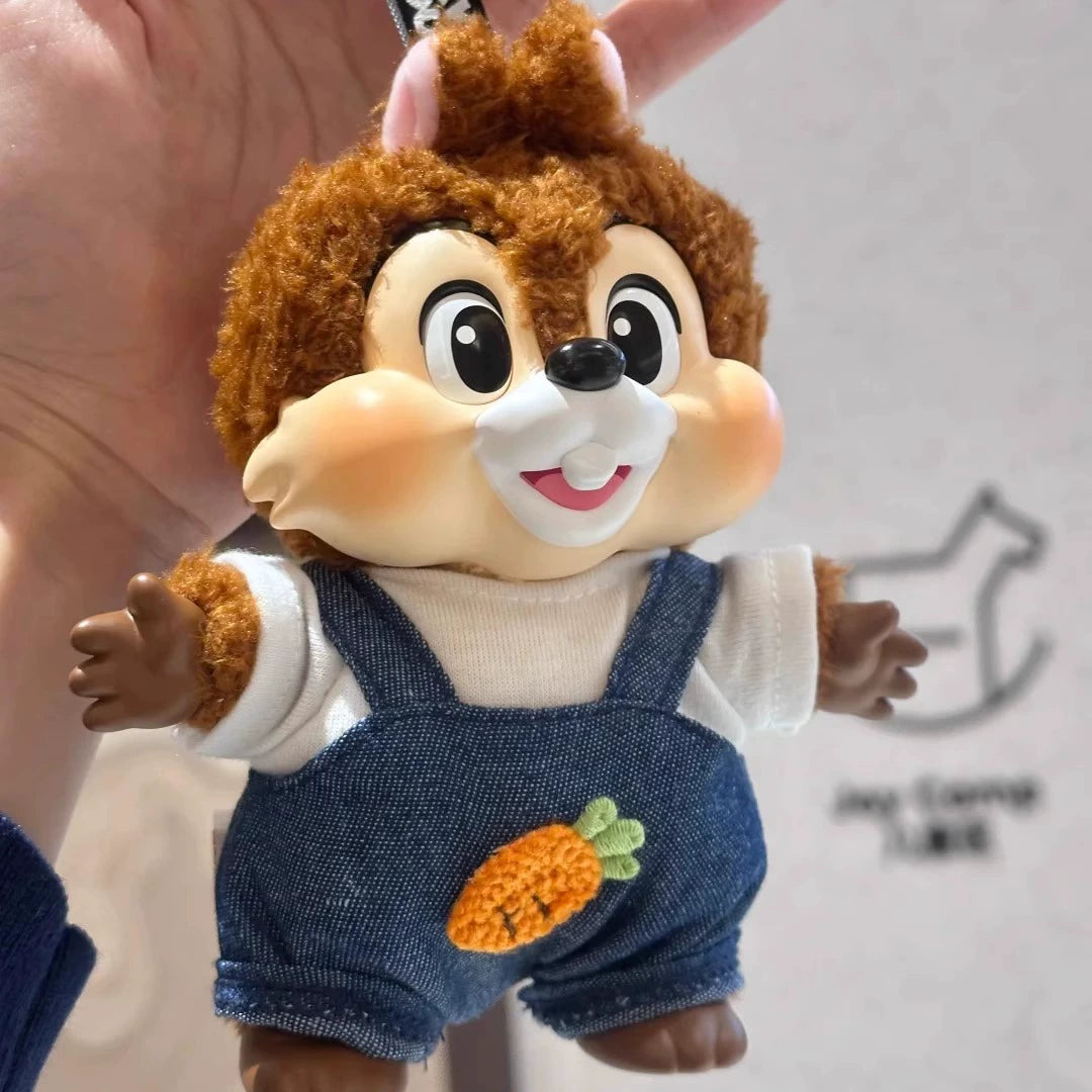 LABUBU Macaron Color Outfit Set | T-Shirt + Overalls | Plush Doll Replacement Clothes Only for Stuffed Toys 15cm Monchhichi