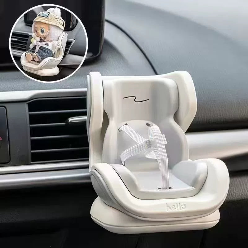 Labubu Car Seat Decoration for Pop Mart Fans | Compatible with Sitting Party Series