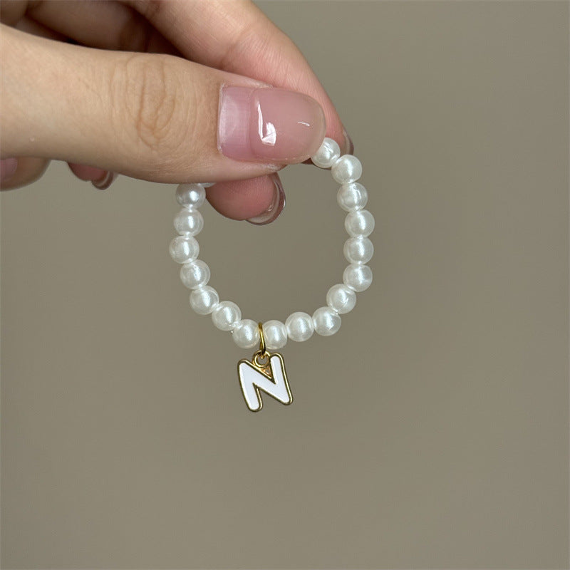 10.5cm Labubu 4th Gen Blind Box Mini Keychain Charms | 26-Letter Alphabet Pearl Necklace Accessory Set | Replacement Clothes Accessories for Collectible Vinyl/Plastic Dolls