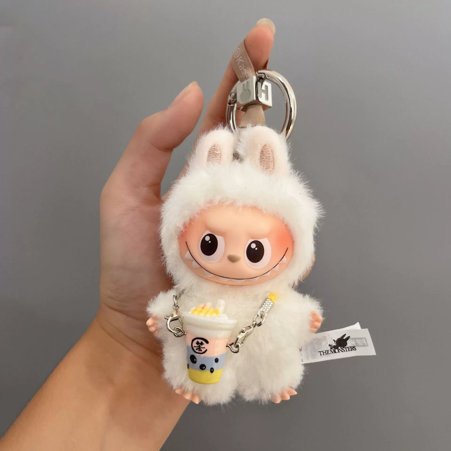 Labubu Series 4 Mini Milk Tea Cup - BJD Doll Accessory for Clothes & Keychain Decor
