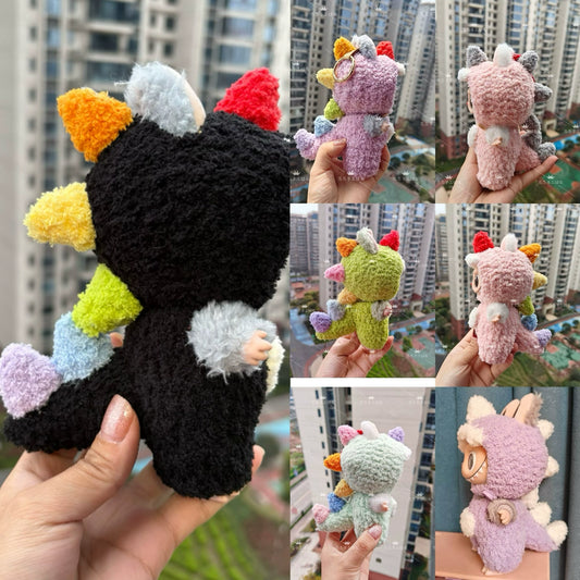 17cm Labubu Blind Box Figure | Vinyl & Plush Doll with Dinosaur Outfit