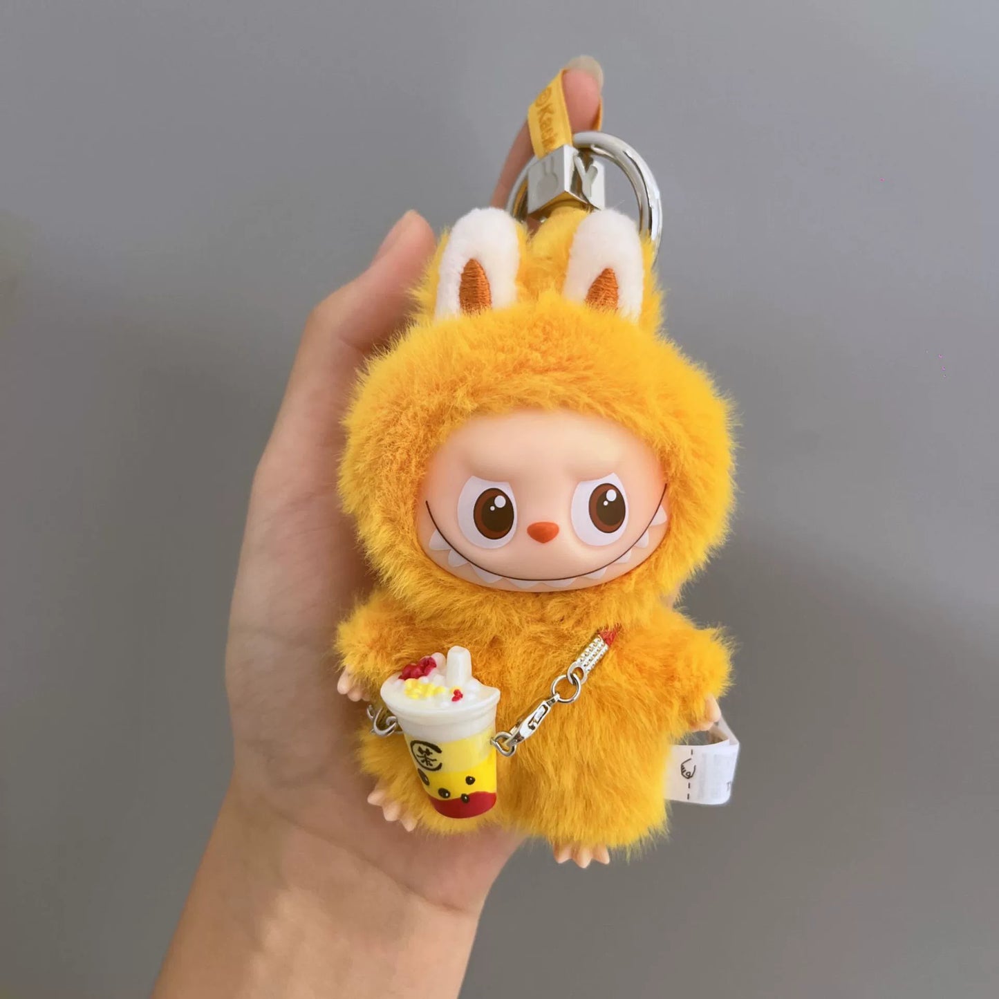Labubu Series 4 Mini Milk Tea Cup - BJD Doll Accessory for Clothes & Keychain Decor