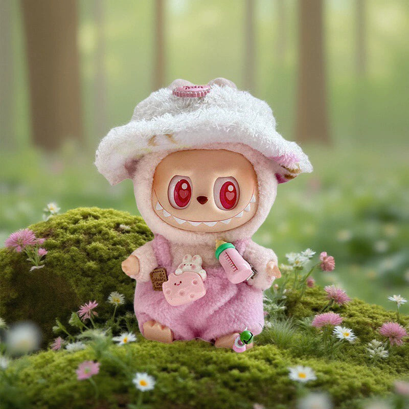 Labubu Sitting Party Handmade Outfit - Macaron Spring Set for Series 1/2 Vinyl Doll