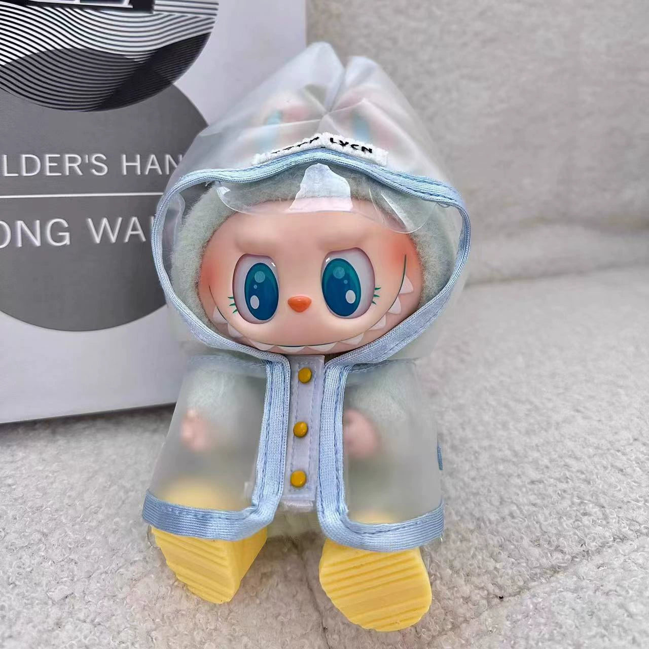 17cm LABUBU Transparent Raincoat | Doll Clothes | Without Shoes