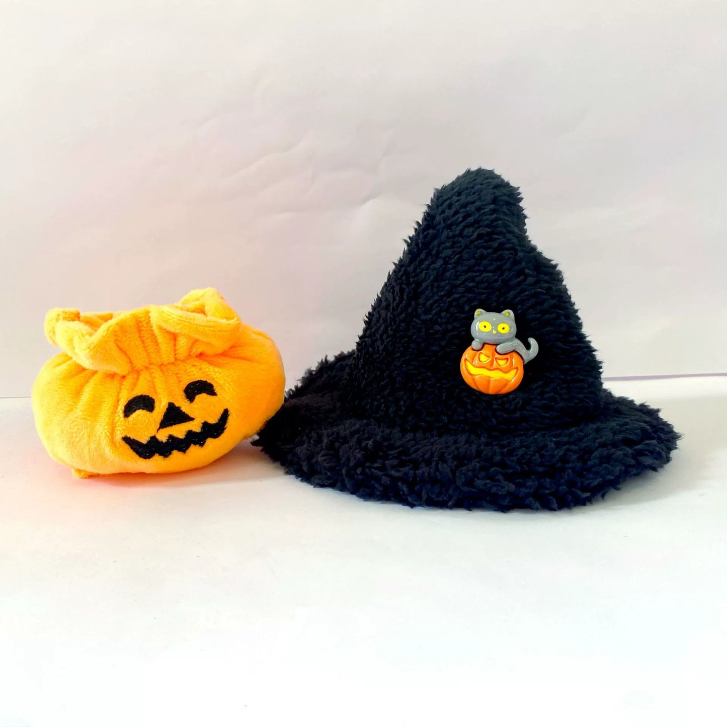 Labubu Halloween Costume Set - 17cm Pumpkin Dress & Witch Hat for Gen1-3 Dolls