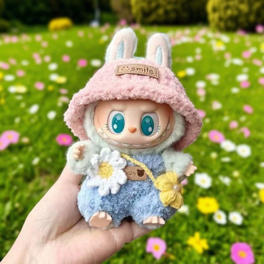 Labubu Sitting Party Handmade Outfit - Macaron Spring Set for Series 1/2 Vinyl Doll