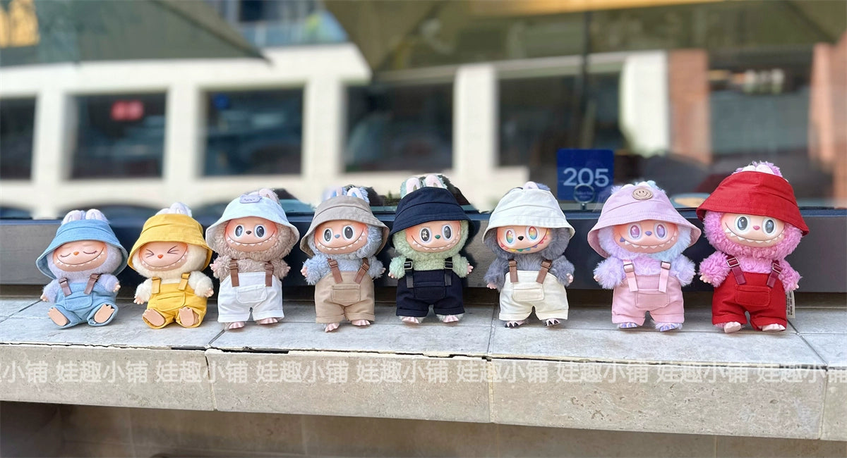 15-17cm Labubu Overalls Outfit - Series 1/2/3 Blind Box Keychain Change Clothes