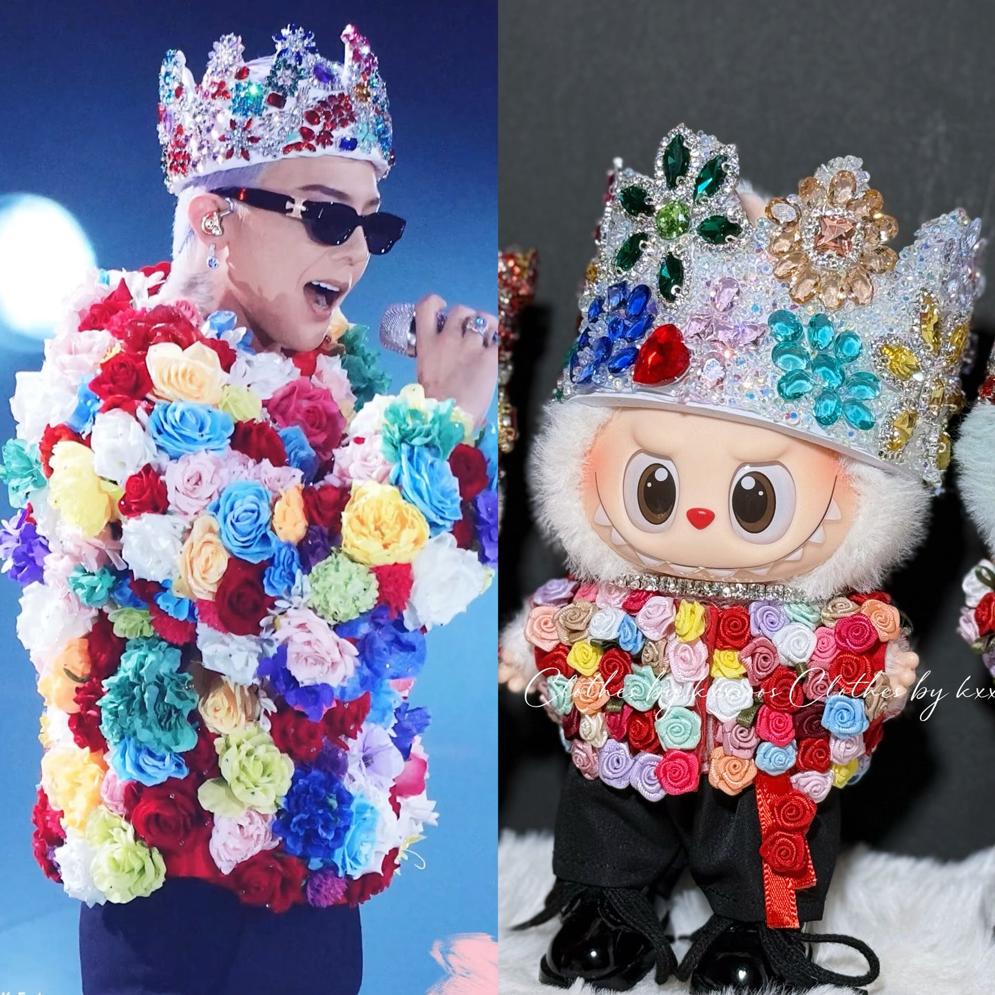 Pop Mart Labubu x G-Dragon High-End Custom Collection | 17cm Vinyl Keychain Outfits for Gen 1-3