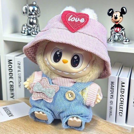 17cm Labubu Dopamine Style Doll Outfit Set | Cute Little Star Design | Replacement Clothes for Plush/Vinyl Figures