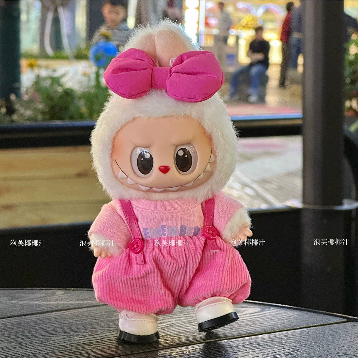 Labubu Crybaby Outfit - Green Dress & Hair Accessories for Vinyl Blind Box Keychain
