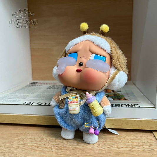 CRYBABY Tears Factory Onesie - Milk Bottle Overalls Set for 10cm Vinyl Dolls