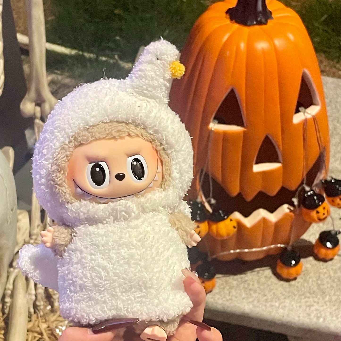 Cute Swan Outfit for Labubu Doll (17cm) - POP MART Blind Box Figure Clothes