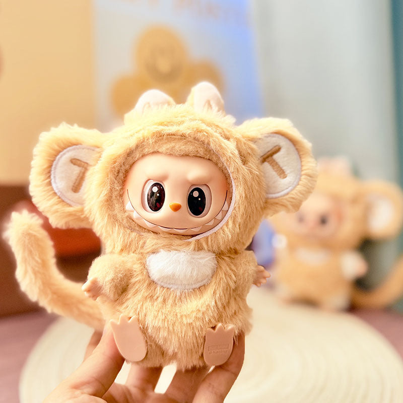 Cute Monkey Clothes for 9-Toothed Cartoon Series 17cm Dolls - Premium Collector's Adjustable Outfit Set, Fantasy Doll Clothing( (Not Include Doll)