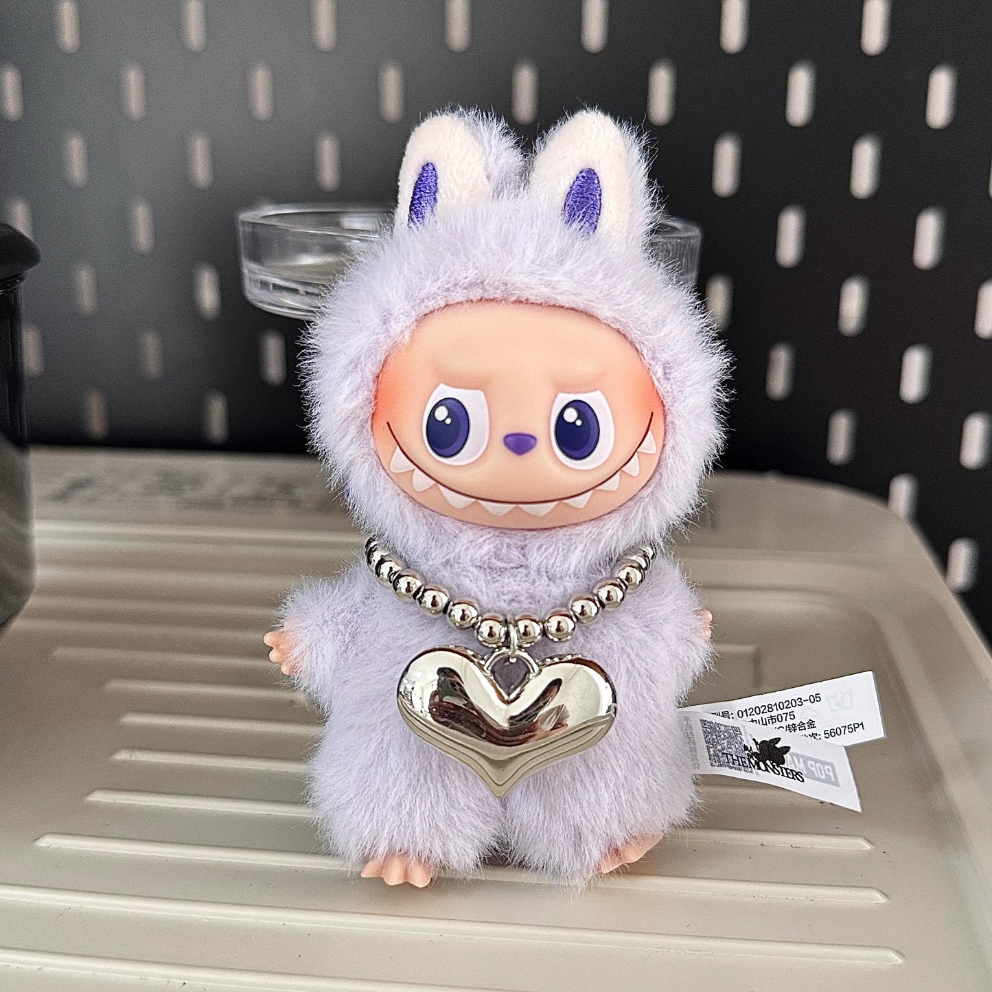 Labubu 4.0 Heart Code Accessories | 26-Letter Pearl Necklace & Mini Nose Decoration for Mini LABUBU Doll Clothing