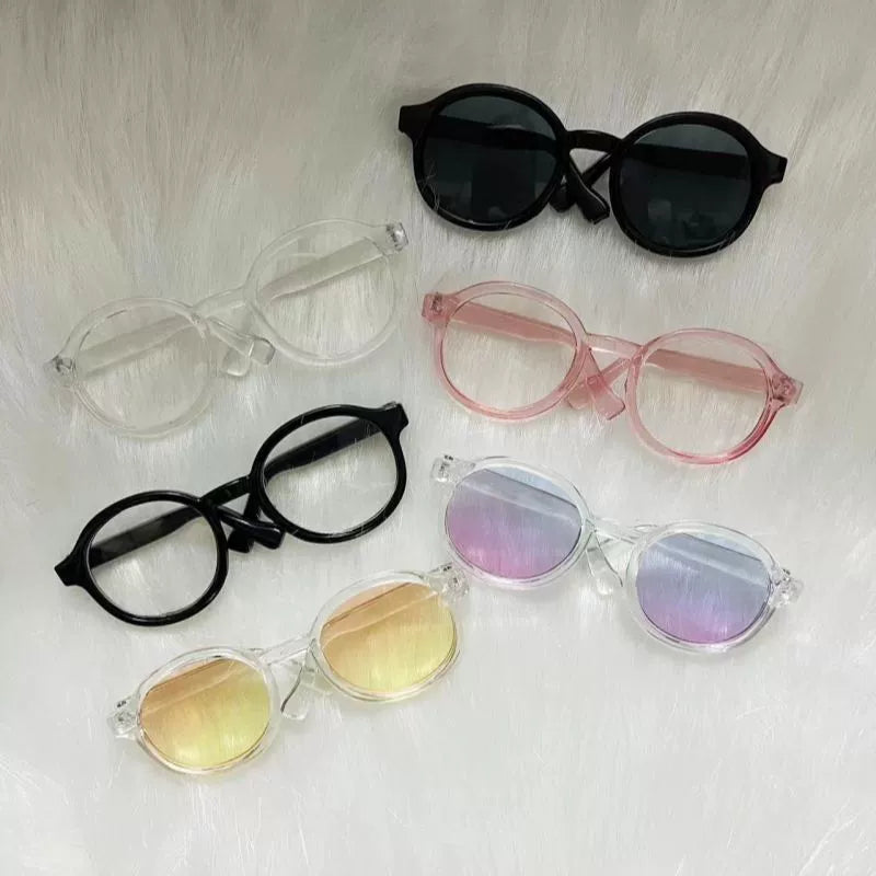 20cm Cotton Doll Glasses - Cute Character Accessories for Photo Props & Display