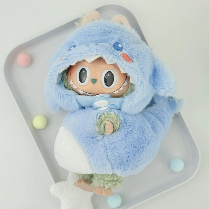 Handmade Tempura Shrimp Outfit for 17CM Labubu - Standard Body Cotton Doll Clothing Set