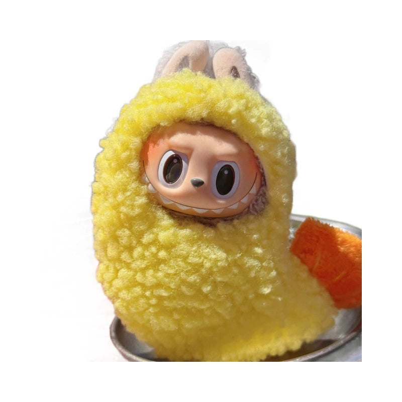Labubu Exciting Macaron & Have a Seat Series Tempura Shrimp Onesie - 17cm Full Body Outfit Replacement for 1st/2nd/3rd Gen Vinyl Figures