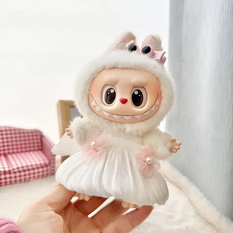 Labubu Halloween Outfit - Devil & Angel Set for Keychain Doll Clothes