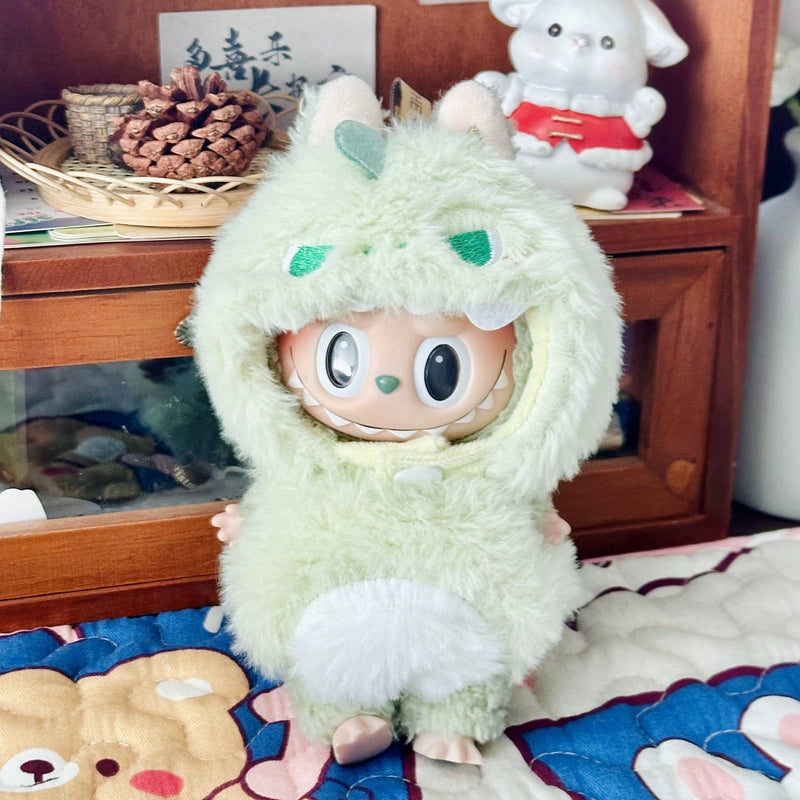 Dinosaur/Bee/Shark 3D Outfit for Labubu Plush Dolls - Cotton Doll Clothes