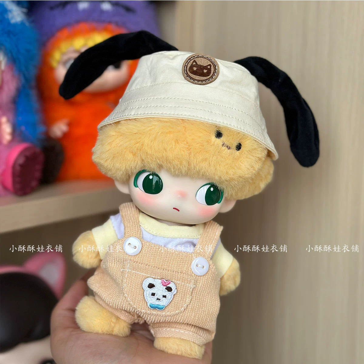 DIMOO x Disney Pluto Outfit - Blue Mouse Overalls + Gameboy Bag for 10cm Vinyl Dolls