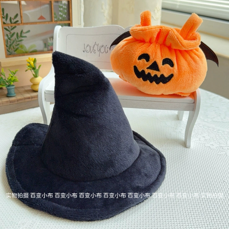 Labubu Gen 1-3 Halloween Pumpkin Outfit Set for Sitting Party Vinyl Dolls | Festival Costume Change (Clothes Only)