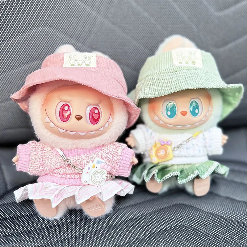 NEW Labubu Keychain Outfit - Sweater+Hat Set Fits Gen1/2/3 (No Doll)