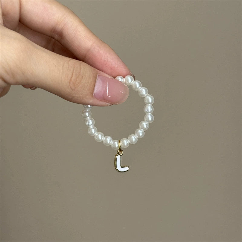 Labubu Series 4 Pearl Letter Necklace - Mini Accessory for Doll Clothes