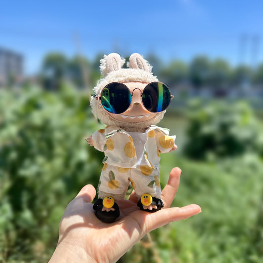 17cm Labubu Keychain Outfit - Cute Clothes Set for Blind Box Doll Change Fashion